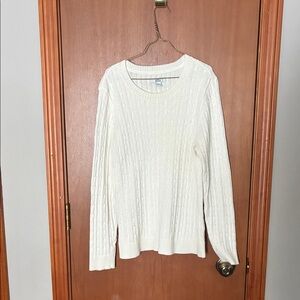 Croft & Barrow Cream Cable Knit Sweater